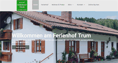 Desktop Screenshot of ferienwohnung-trum.de